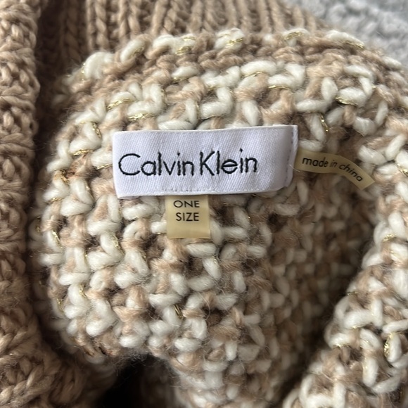 Calvin Klein Cowl Neck Knit Shawl - Picture 3 of 4